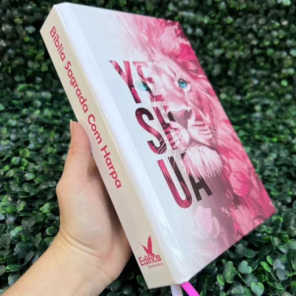 Bíblia Sagrada Feminina Leão Yeshua (Jesus) Rosa Com Harpa e Índice Versão ARC - Imagem 8