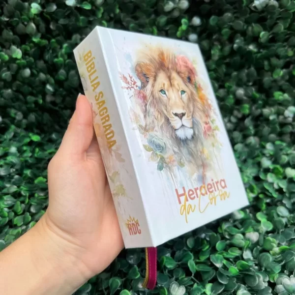 Mini Bíblia de bolsa Herdeira da Coroa branca com índice letra pequena ARC - Imagem 3