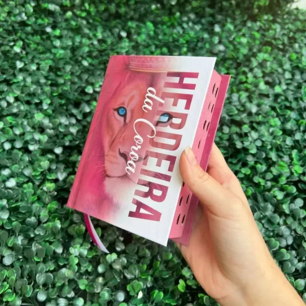 Mini Bíblia de bolsa Herdeira da Coroa Rosa com índice letra pequena ARC