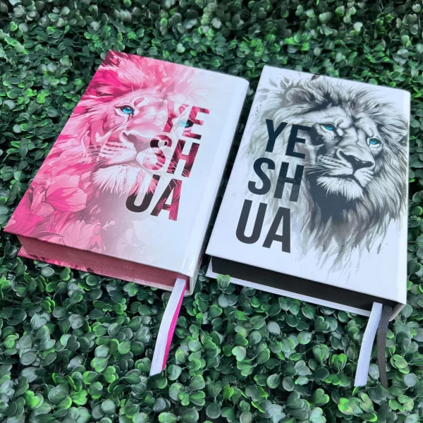 Kit 2 Bíblias Yeshua Rosa e Yeshua Branca com Harpa e com Índice Casal Cristão - Imagem 5
