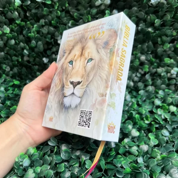 Mini Bíblia de bolsa Herdeira da Coroa branca com índice letra pequena ARC - Imagem 4