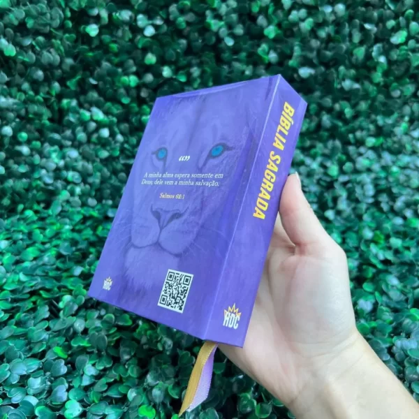 Mini Bíblia de bolsa Herdeira da Coroa Roxa com índice letra pequena ARC - Imagem 7