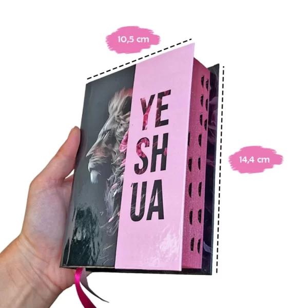 Mini Bíblia de bolsa Yeshua (Jesus) Rosa com índice letra pequena ARC - Imagem 2