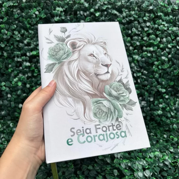 Bíblia Sagrada Seja Forte e Corajosa Verde Com Harpa e Índice Versão ARC - Imagem 8