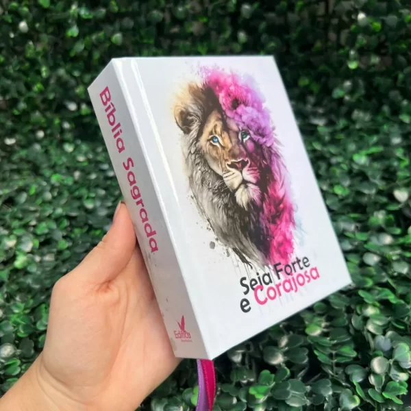 Mini Bíblia de Bolsa Seja Forte e Corajosa com índice Letra Pequena ARC - Imagem 3
