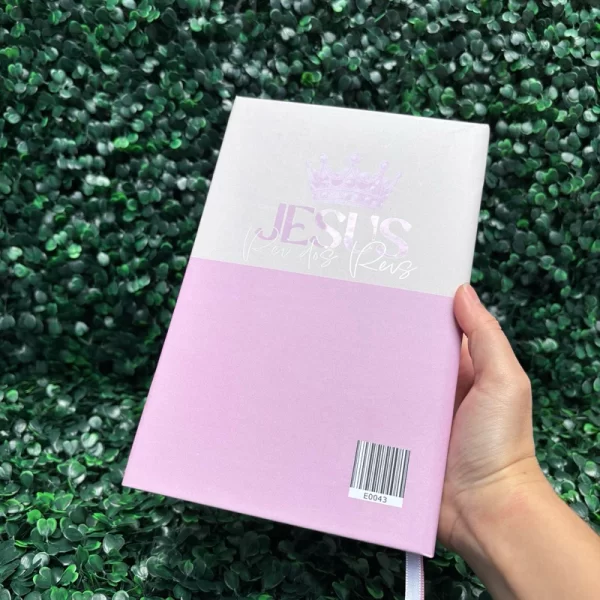 Bíblia Sagrada Feminina Rei dos Reis Rosa Com Harpa e Índice Versão ARC - Imagem 8